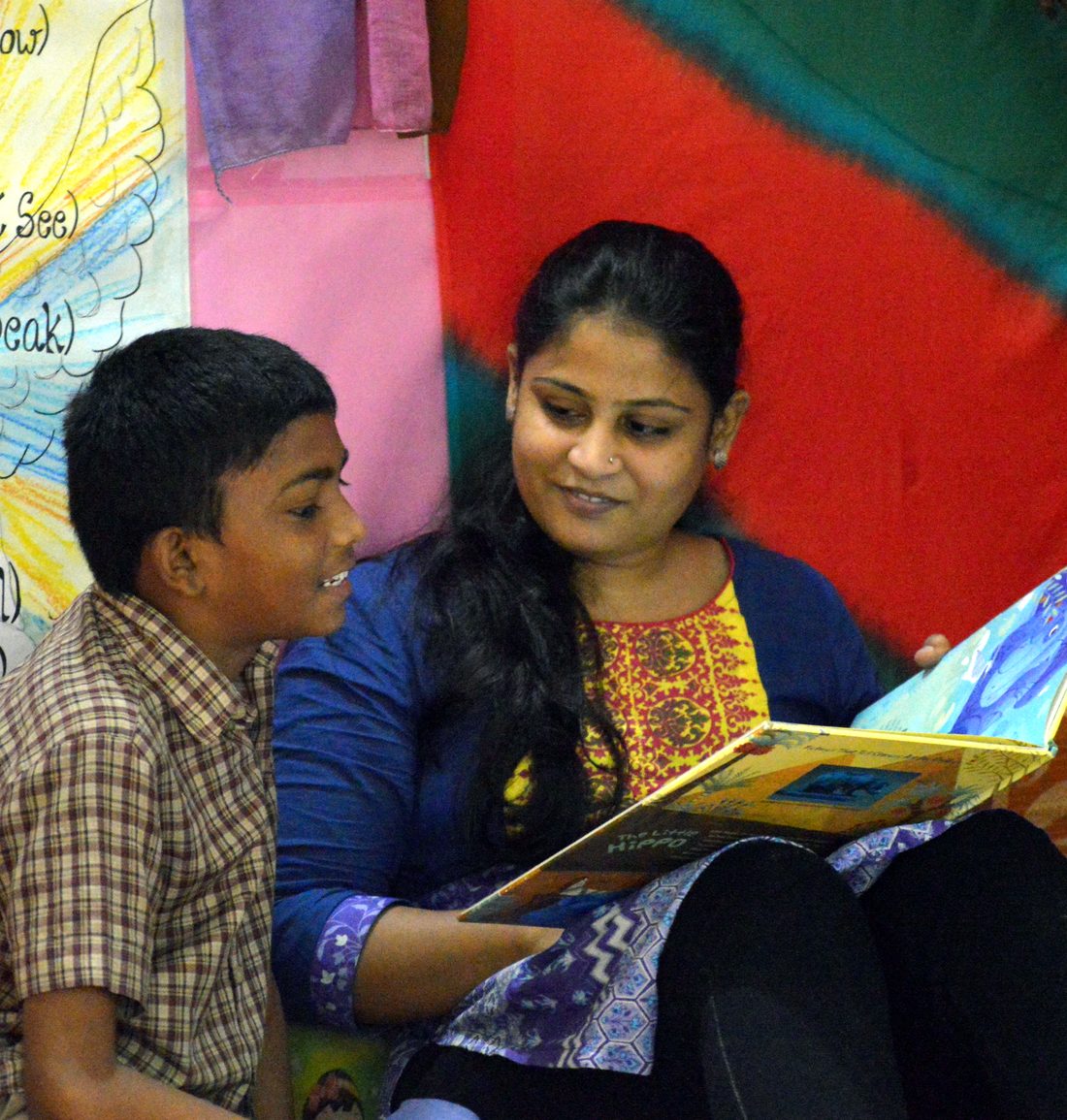 A mentor with a young student