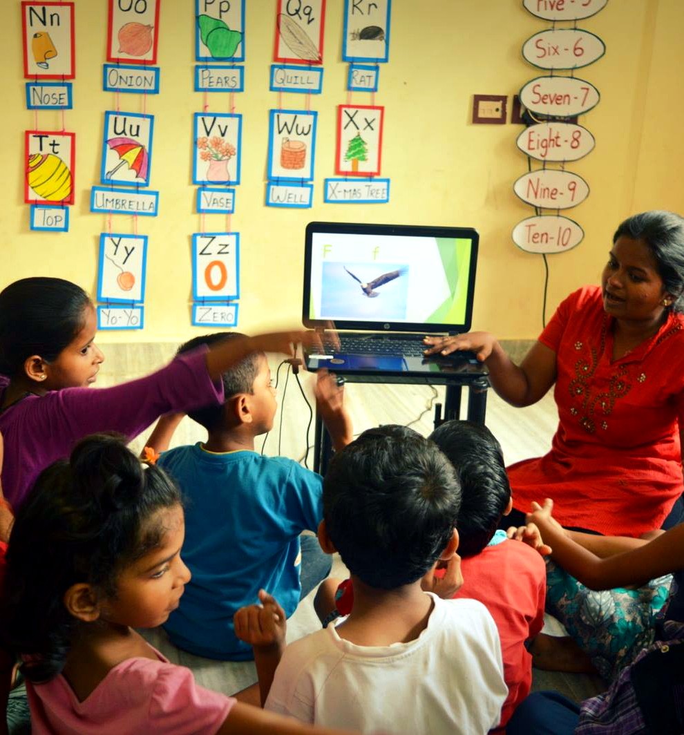 Children in a learning session at the Touching Lives Learning Center