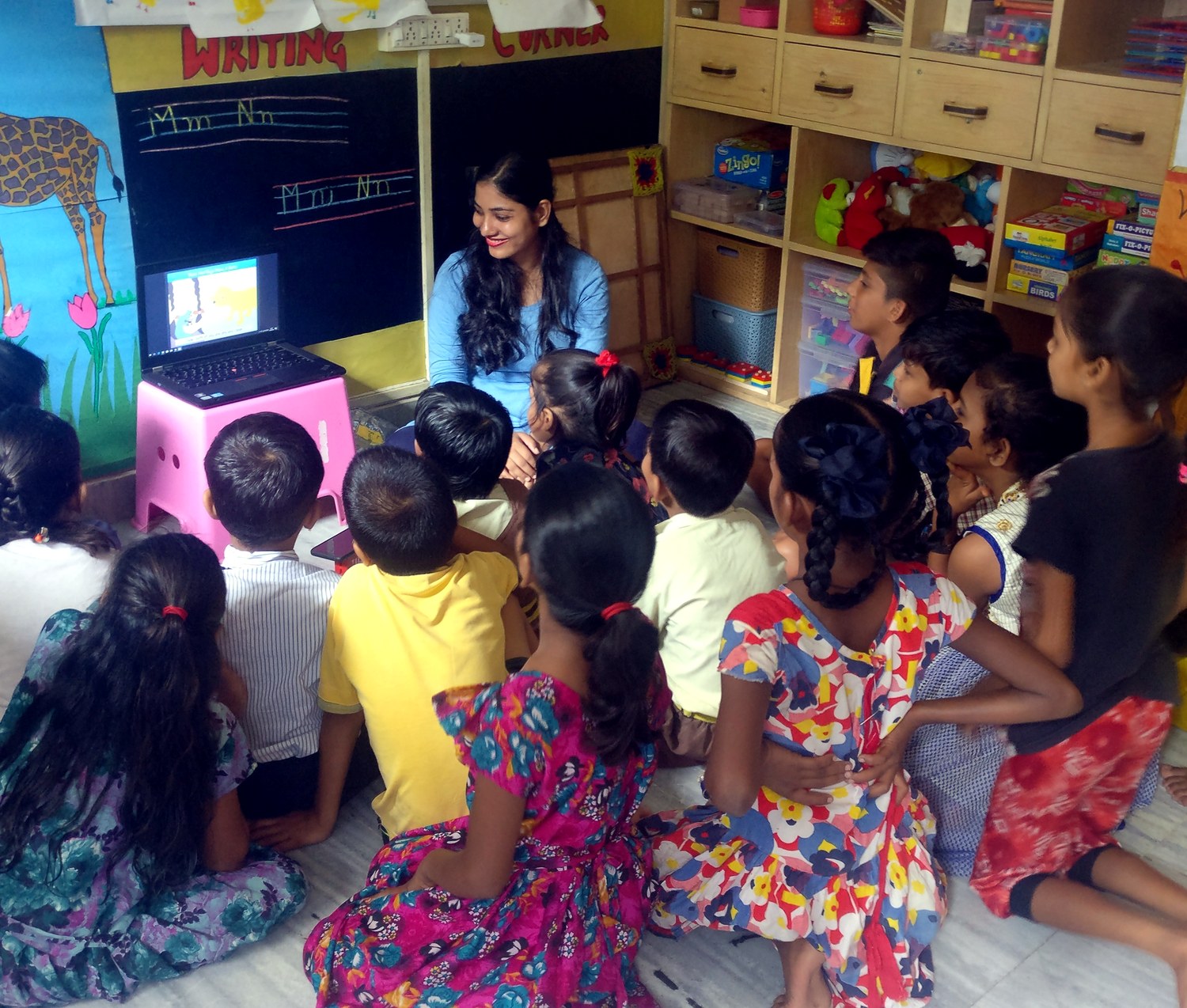 Children in an afterschool learning activity