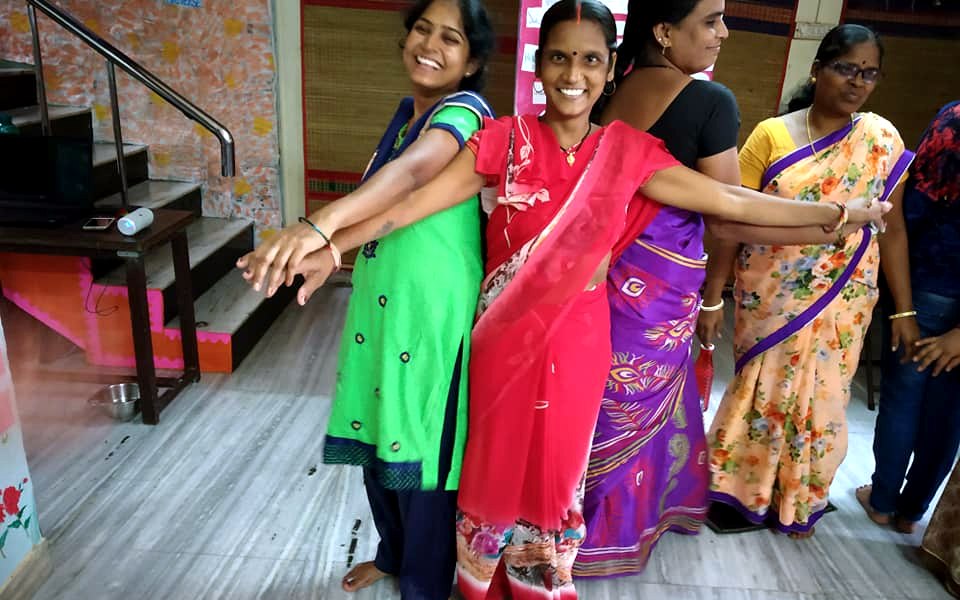 A teacher training and workshop session led by Touching Lives