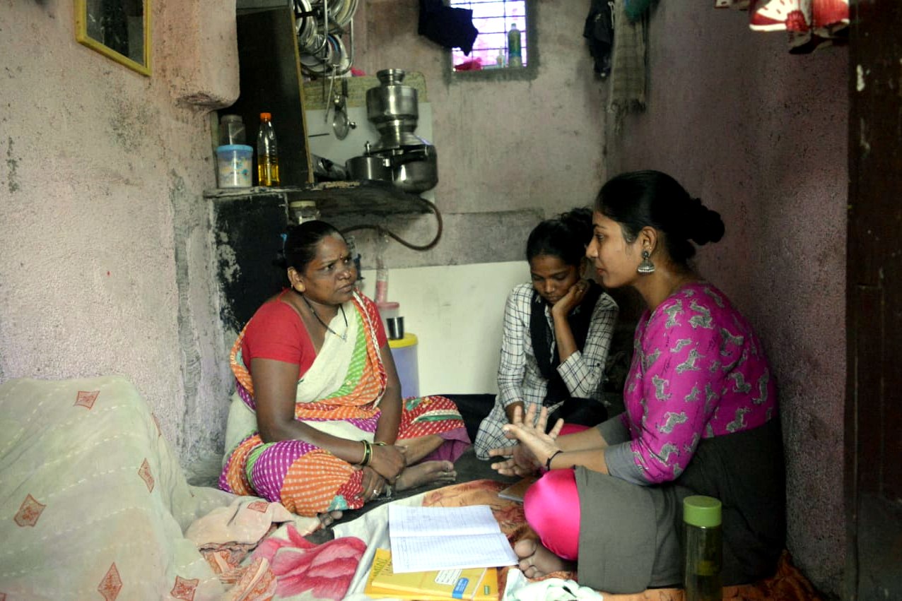 A circle session at Touching Lives